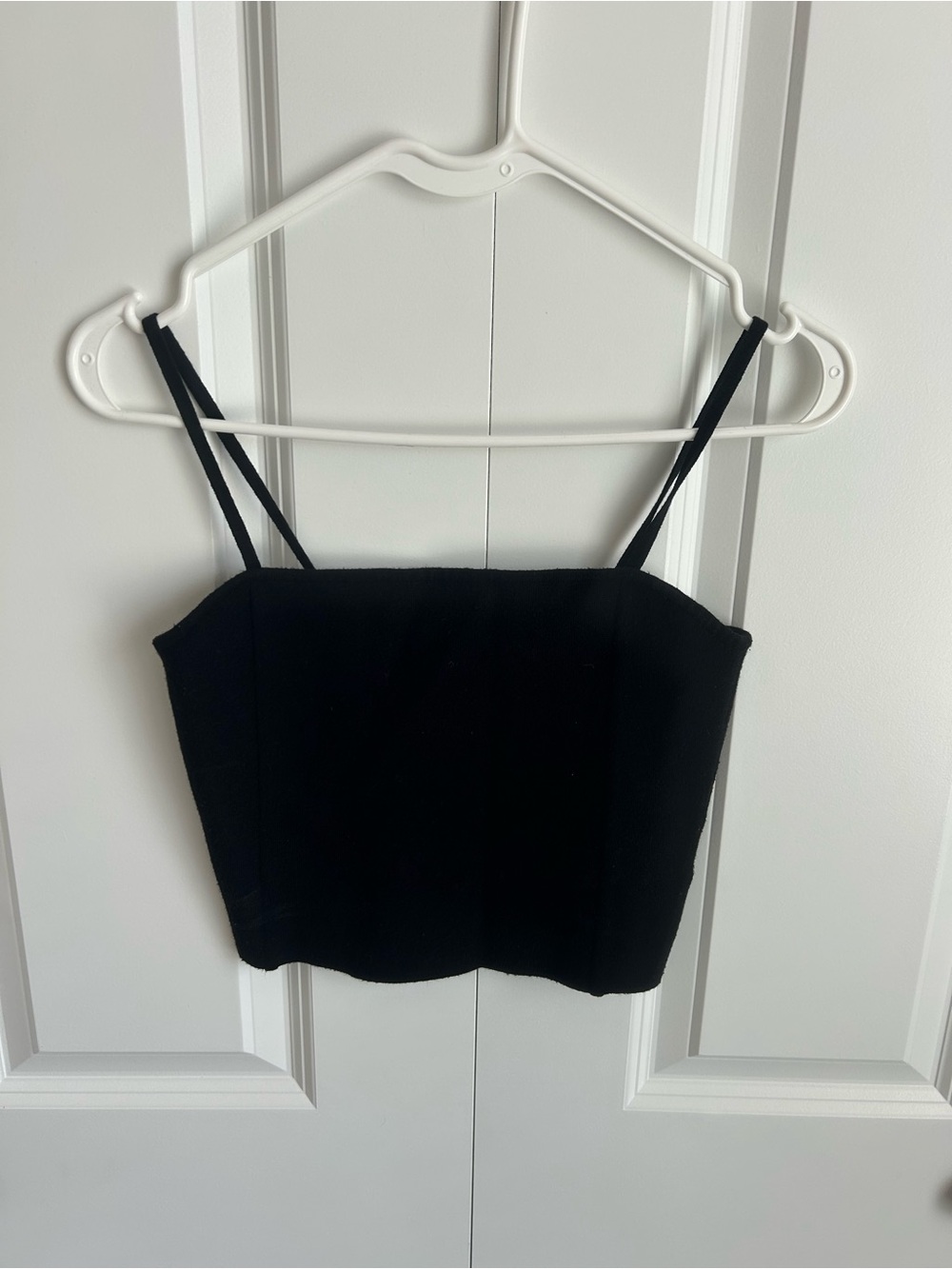 Express Black Double-Strap Cropped Camisole
